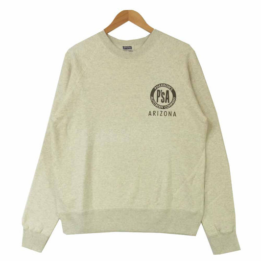 Pherrow's フェローズ ARIZONA Sweat アリゾナ スウェット トレーナー 日本製 ライトグレー系 XL【美品】【中古】