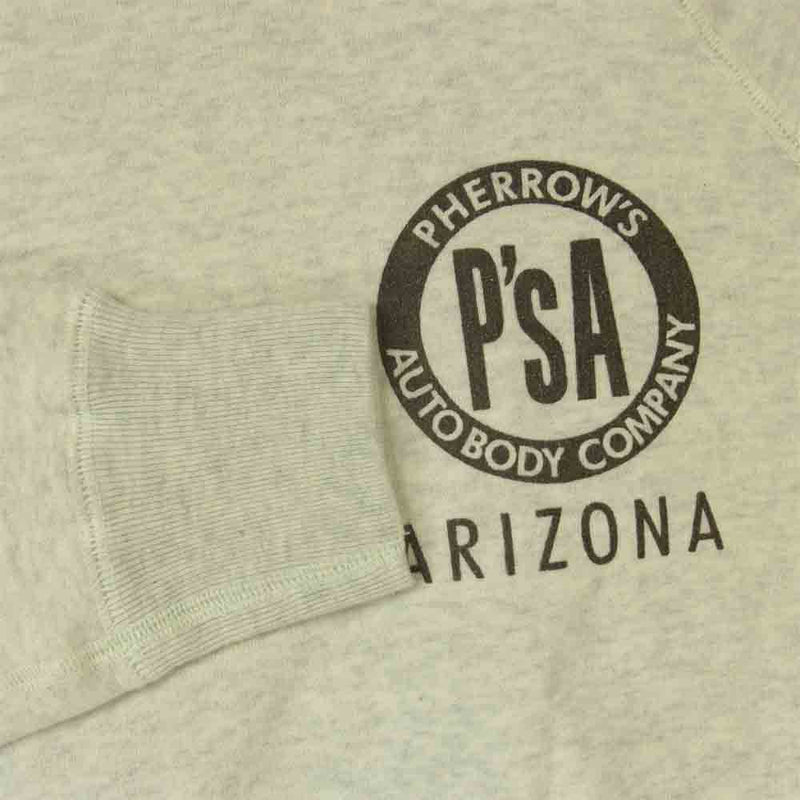 Pherrow's フェローズ ARIZONA Sweat アリゾナ スウェット トレーナー 日本製 ライトグレー系 XL【美品】【中古】