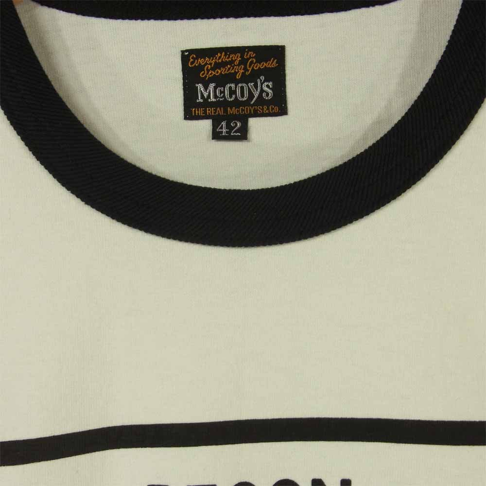 The REAL McCOY'S ザリアルマッコイズ MC13010 RECON ARKANSAS ミリタリー 半袖 Tシャツ ホワイト系 42【美品】【中古】