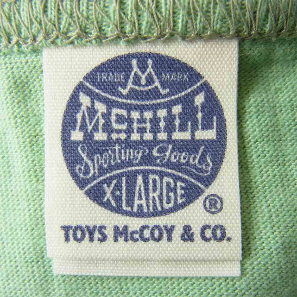 TOY'S McCOY トイズマッコイ FELIX 前Vガゼット フィリックス カーボーイ プリント ミニタリー Tシャツ グリーン系 XL【美品】【中古】