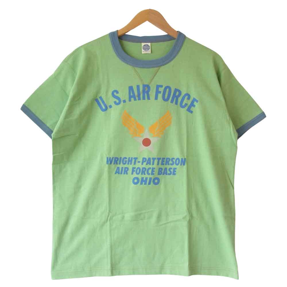 TOY'S McCOY トイズマッコイ 前Vガゼット U.S.AIR FORCE ミニタリー Tシャツ グリーン系 XL【美品】【中古】