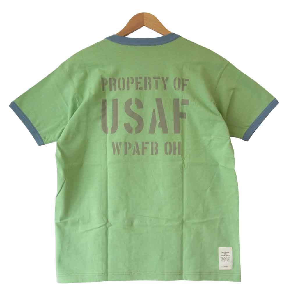 TOY'S McCOY トイズマッコイ 前Vガゼット U.S.AIR FORCE ミニタリー Tシャツ グリーン系 XL【美品】【中古】