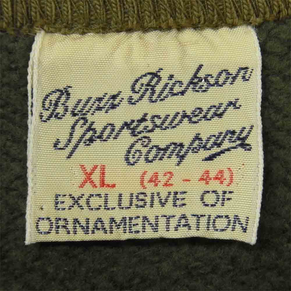 Buzz Rickson's バズリクソンズ BR66802 8th PHOTO RECON. SQ. 前V スウェット トレーナー グリーン系 XL【美品】【中古】