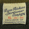 Buzz Rickson's バズリクソンズ BR66802 8th PHOTO RECON. SQ. 前V スウェット トレーナー グリーン系 XL【美品】【中古】