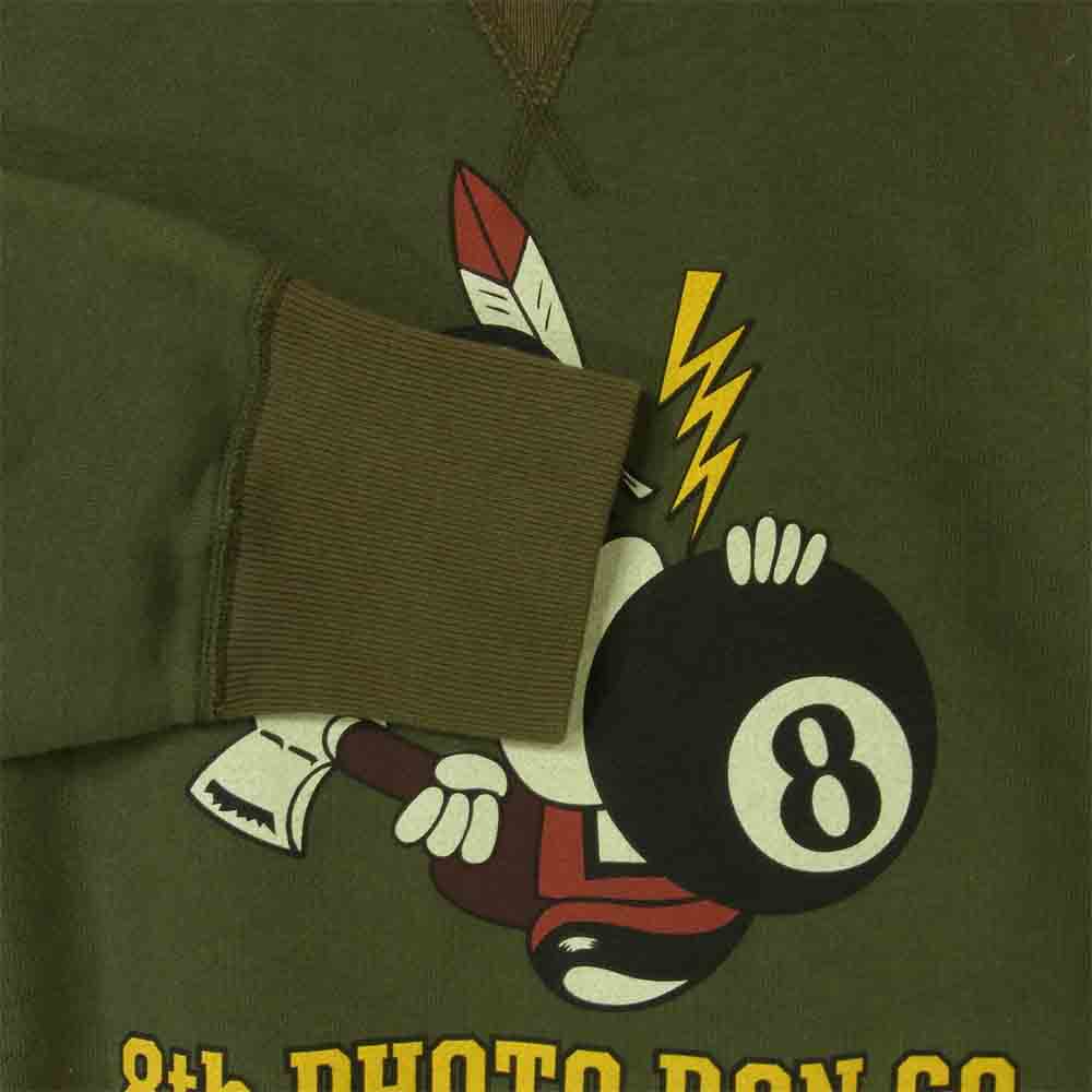 Buzz Rickson's バズリクソンズ BR66802 8th PHOTO RECON. SQ. 前V スウェット トレーナー グリーン系 XL【美品】【中古】