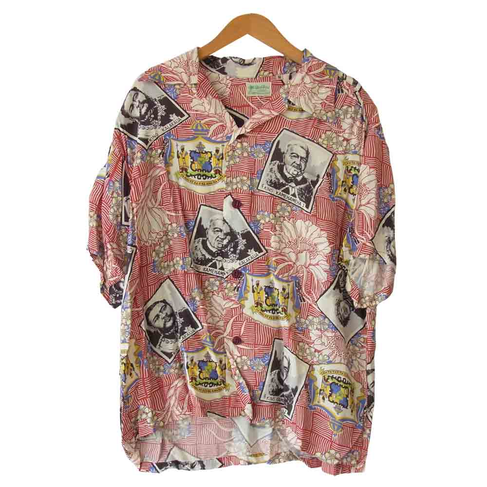 SUN SURF サンサーフ SS30218 東洋 01年製 SP スペシャル KING'S FAMILY CREST アロハシャツ マルチカラー系 M【美品】【中古】