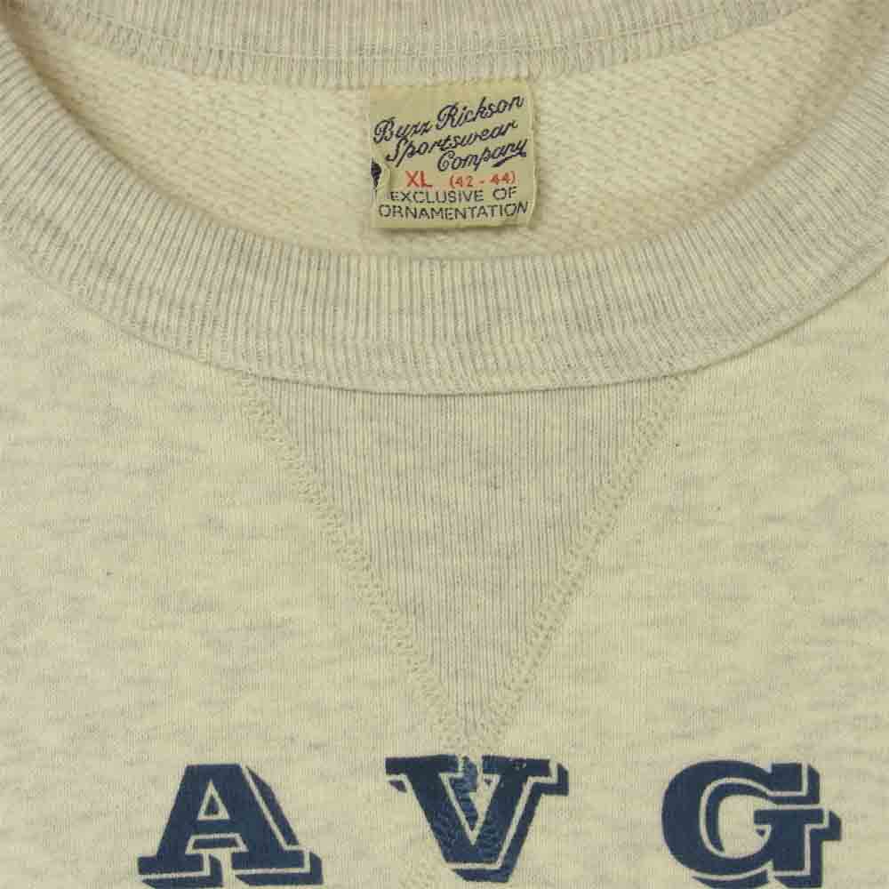 Buzz Rickson's バズリクソンズ BR66432 14th AIR FORCES Association 第14空軍フライング タイガーズ ミリタリー プリント スウェット トレーナー ライトグレー系 XL【美品】【中古】