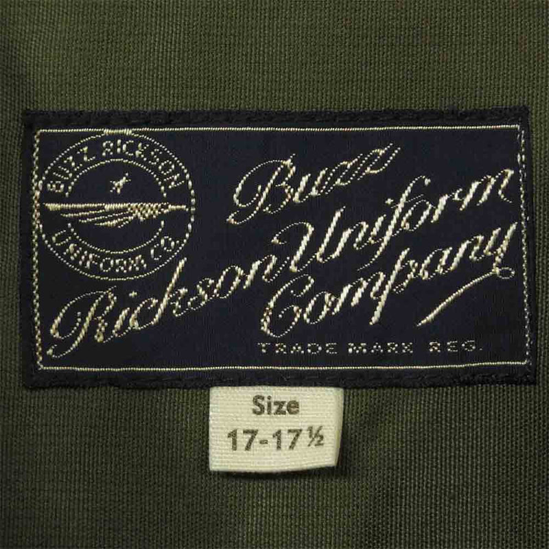 Buzz Rickson's バズリクソンズ BR36251 Vietnam SHIRT 民間モデル ベトナム 半袖 シャツ カーキ系 17-17.5【美品】【中古】