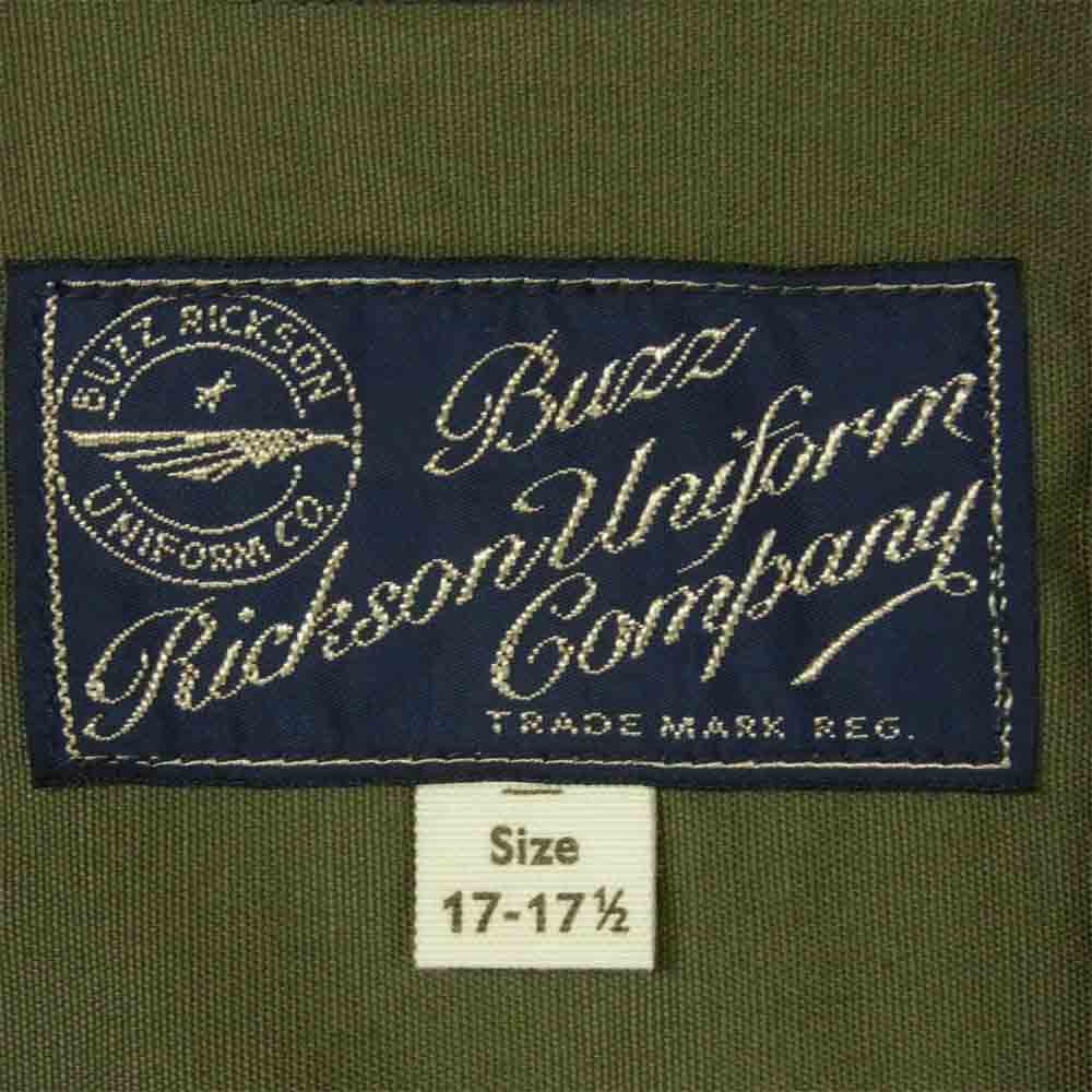 Buzz Rickson's バズリクソンズ BR37023 スヌーピー SNOOPY Vietnam SHIRT 民間モデル ベトナム ユーティリティー 半袖 シャツ カーキ系 17-17.5【美品】【中古】