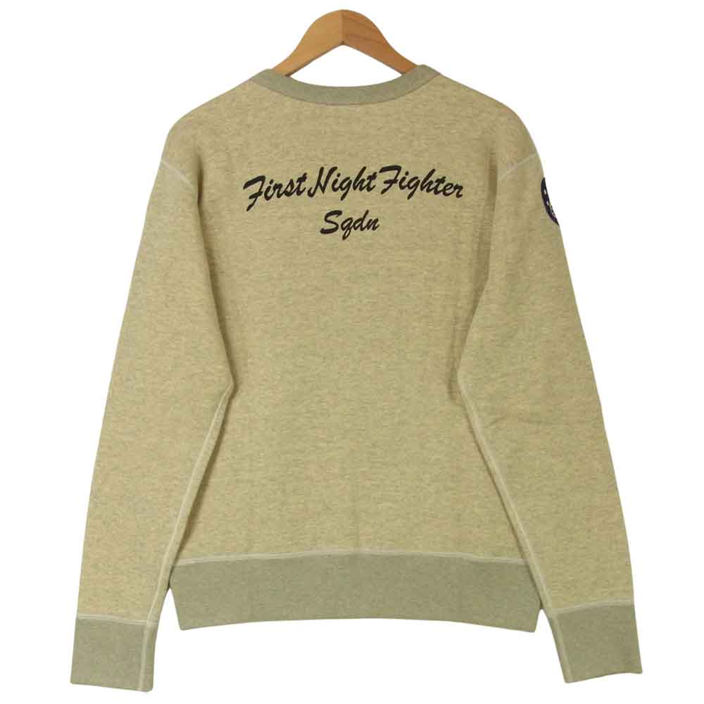 The REAL McCOY'S ザリアルマッコイズ 418TH MILITARY SWEAT スコードロン ミリタリー スウェット トレーナー グレイッシュベージュ系 XL【美品】【中古】