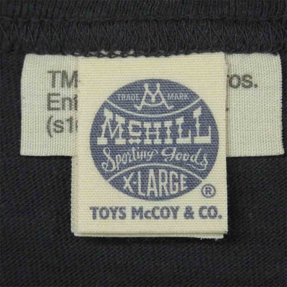 TOY'S McCOY トイズマッコイ TMC1604 USMC VMO-6 BANCROFT FIELD 前Vガゼット シルベスター プリント ミリタリー 半袖 Tシャツ グレイッシュネイビー系 XL【美品】【中古】