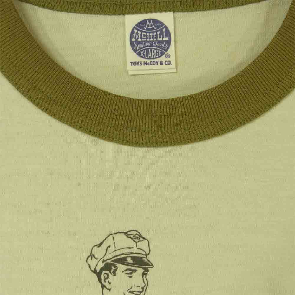 TOY'S McCOY トイズマッコイ TMC1420 WILD HORSES M.C ワイルドホーセス プリント ミリタリー 半袖 Tシャツ グレイッシュベージュ系 XL【美品】【中古】