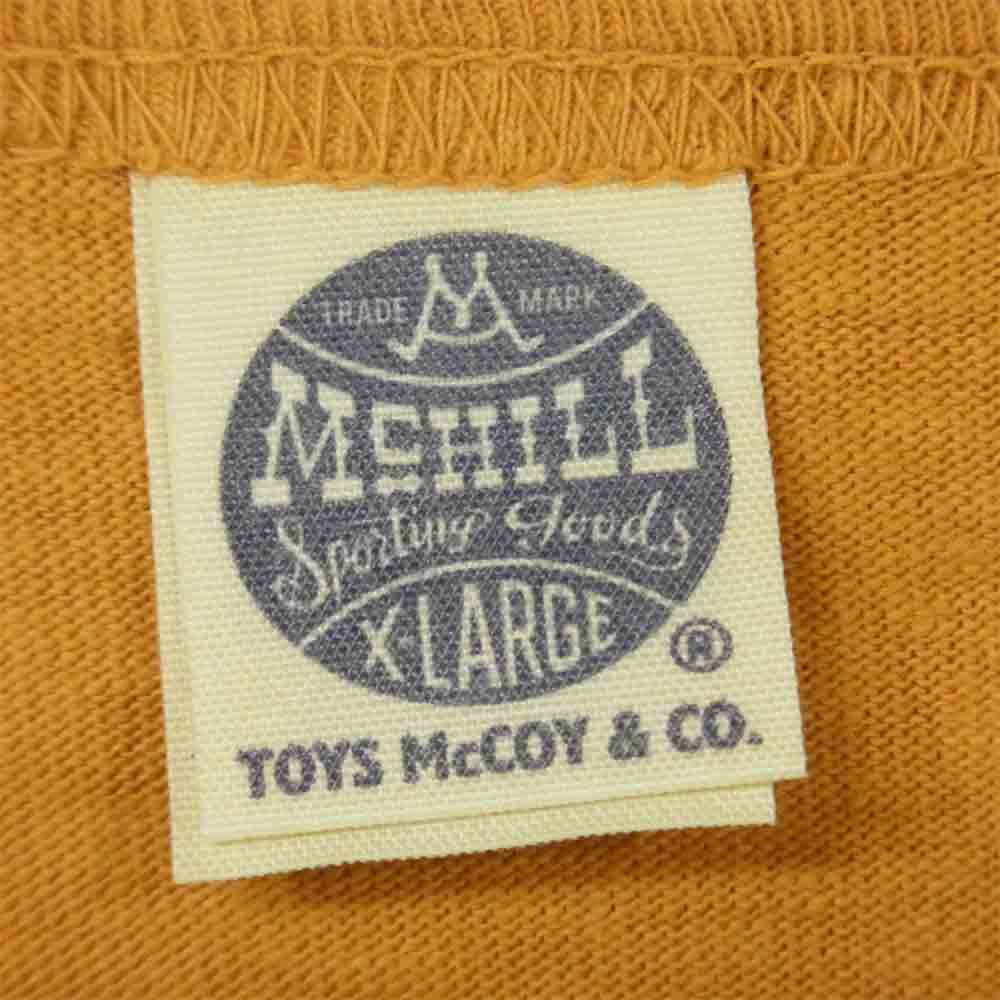 TOY'S McCOY トイズマッコイ TMC1435 13 BLACK CATS FELIX THE CAT フィリックス プリント ミリタリー 半袖 Tシャツ イエロー系 XL【美品】【中古】