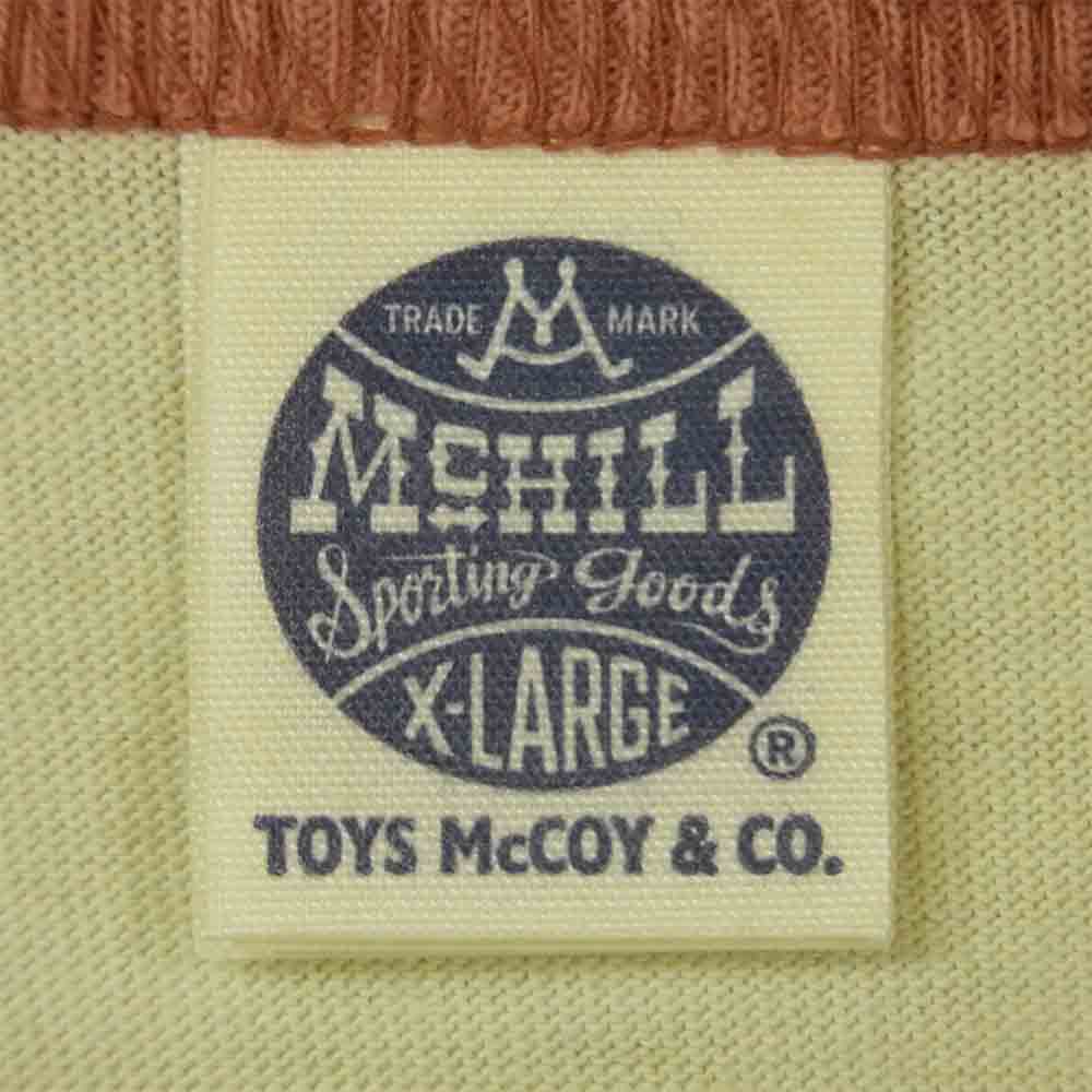 TOY'S McCOY トイズマッコイ TMC1630 BROOKLYN FELIX THE CAT フィリックス プリント ミリタリー ラグラン Tシャツ オレンジ系 グレイッシュベージュ系 XL【美品】【中古】