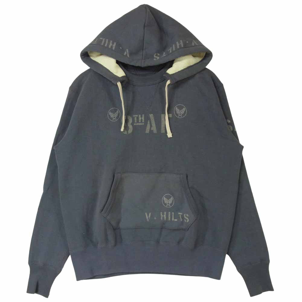 TOY'S McCOY トイズマッコイ McHill USAF 後付け スウェット プルオーバー パーカー V.HILTS 大脱走 グレイッシュブルー系 42【中古】
