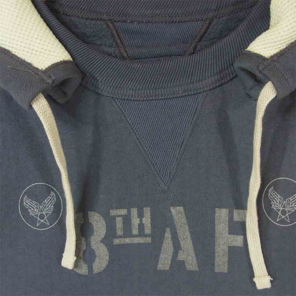 TOY'S McCOY トイズマッコイ McHill USAF 後付け スウェット プルオーバー パーカー V.HILTS 大脱走 グレイッシュブルー系 42【中古】