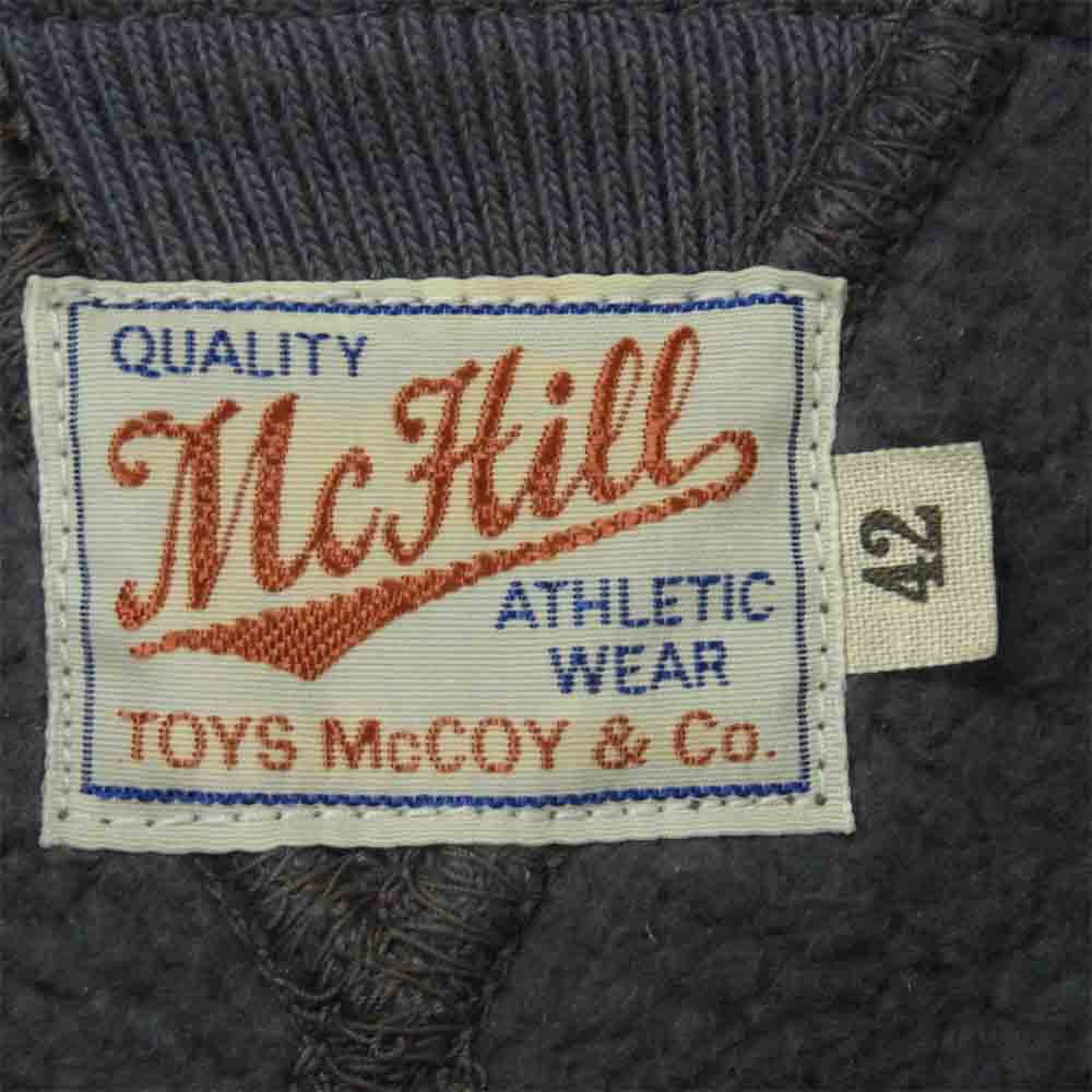 TOY'S McCOY トイズマッコイ McHill USAF 後付け スウェット プルオーバー パーカー V.HILTS 大脱走 グレイッシュブルー系 42【中古】