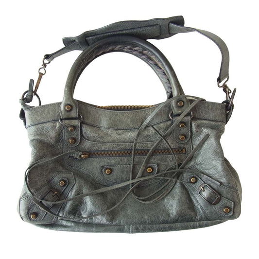BALENCIAGA バレンシアガ ザ ファースト ハンド バッグ グレー グレー系【中古】