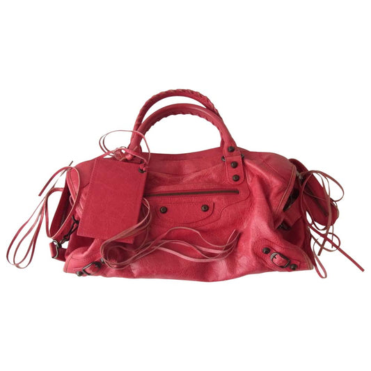 BALENCIAGA バレンシアガ ザ シティ ハンド バッグ ピンク ピンク系【中古】