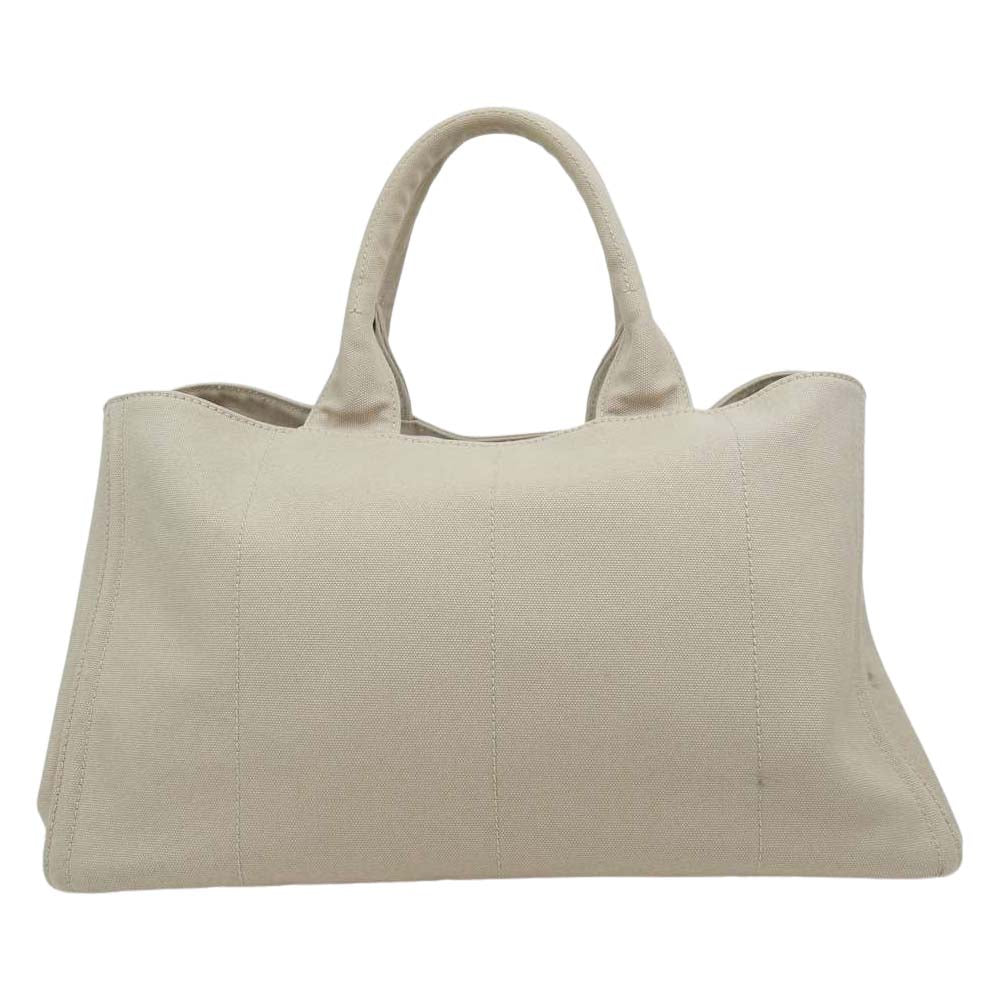 PRADA プラダ カナパ ビジュー スタッズ トート バッグ ベージュ系【中古】
