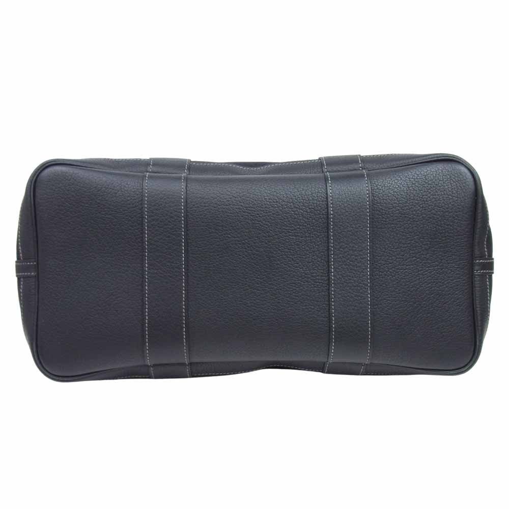 HERMES エルメス □K刻印 ガーデンパーティー PM キャンバス レザー ブラック系【中古】