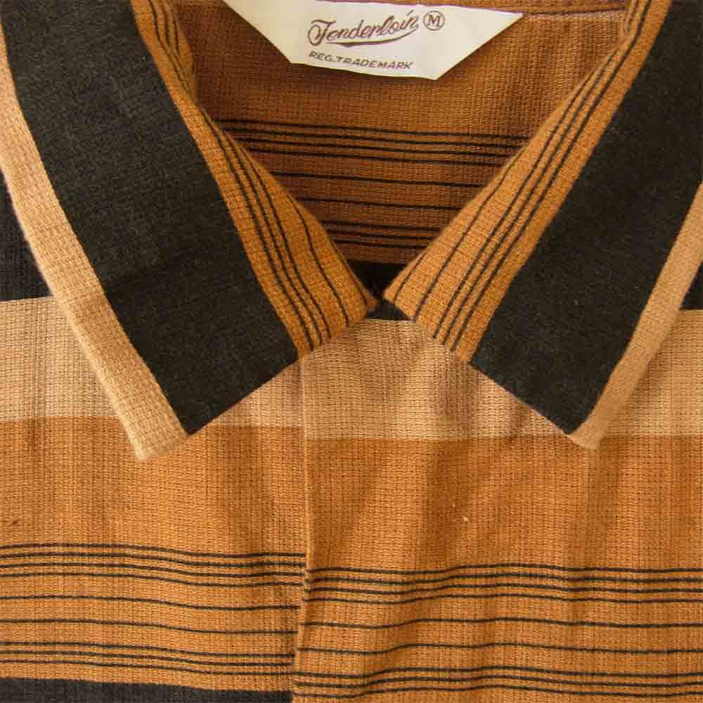 TENDERLOIN テンダーロイン T-BORDER SHT ボーダー オープンカラー 開襟 半袖 シャツ マルチカラー系 M【中古】