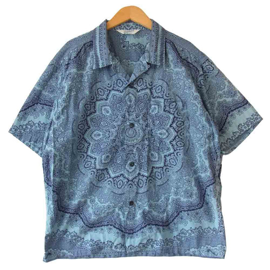 TENDERLOIN テンダーロイン 14SS T-PAISLEY SHT ペイズリー 半袖 シャツ ブルー系 M【中古】