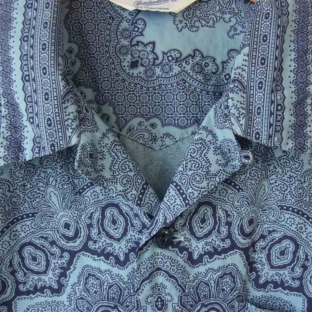 TENDERLOIN テンダーロイン 14SS T-PAISLEY SHT ペイズリー 半袖 シャツ ブルー系 M【中古】