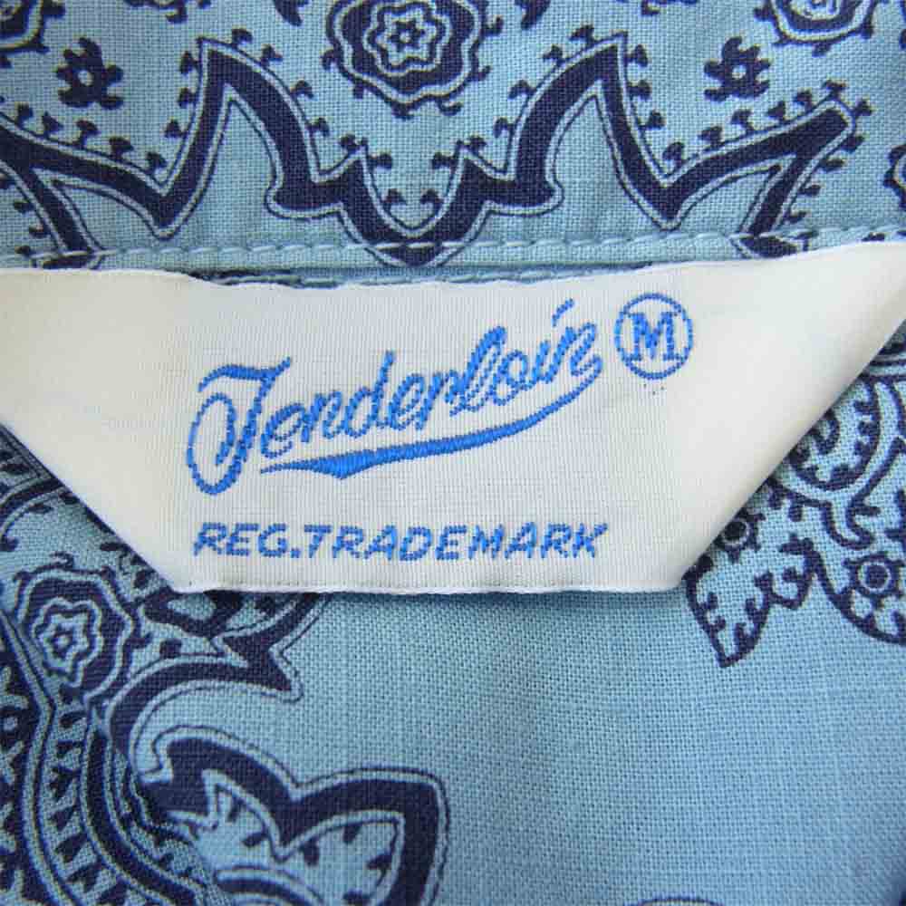 TENDERLOIN テンダーロイン 14SS T-PAISLEY SHT ペイズリー 半袖 シャツ ブルー系 M【中古】