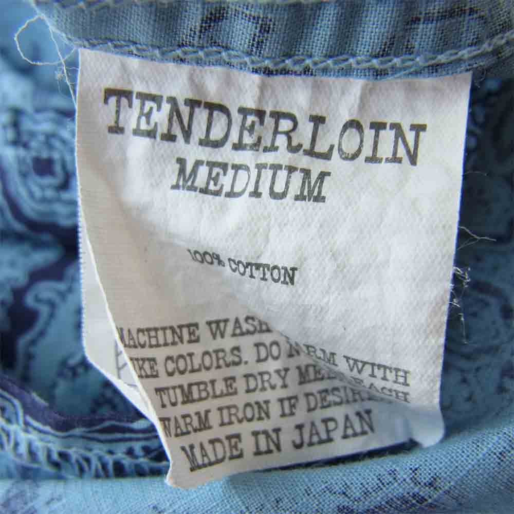 TENDERLOIN テンダーロイン 14SS T-PAISLEY SHT ペイズリー 半袖 シャツ ブルー系 M【中古】