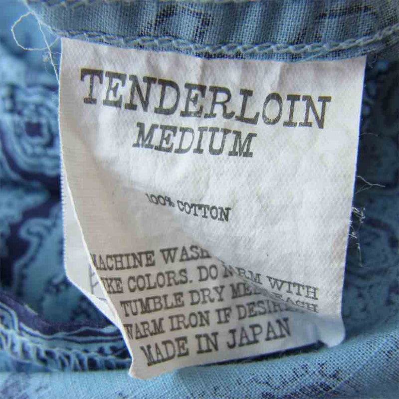TENDERLOIN テンダーロイン 14SS T-PAISLEY SHT ペイズリー 半袖 シャツ ブルー系 M【中古】