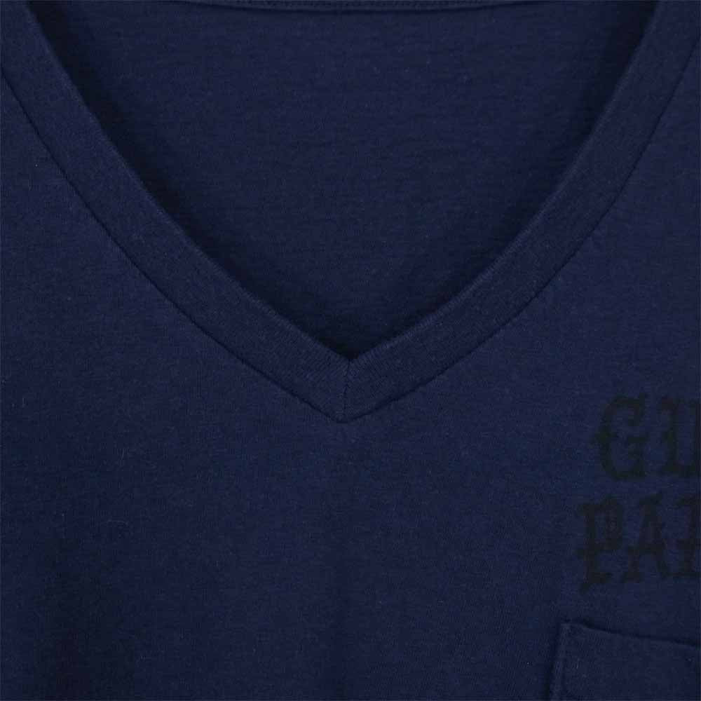 WACKO MARIA ワコマリア GUILTY PARTIES 半袖 Vネック Tシャツ ネイビー系 L【中古】