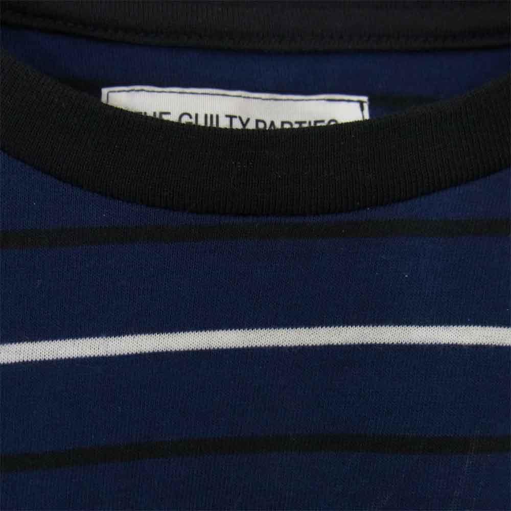 WACKO MARIA ワコマリア GUILTY PARTIES 半袖 ボーダー Tシャツ 青×黒