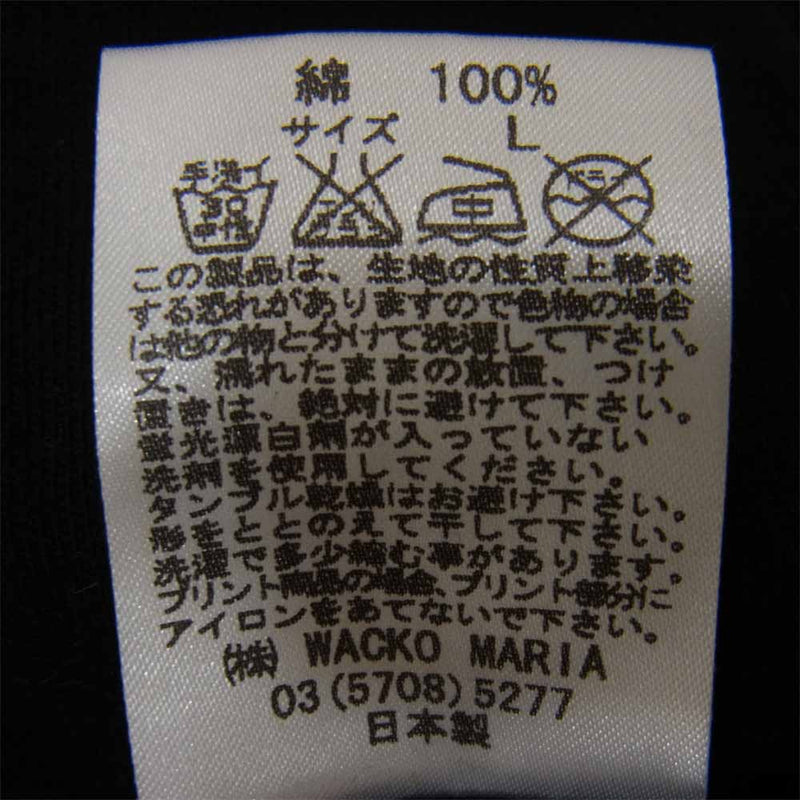 WACKO MARIA ワコマリア PARADISE TOKYO Tシャツ ブラック系 L【中古