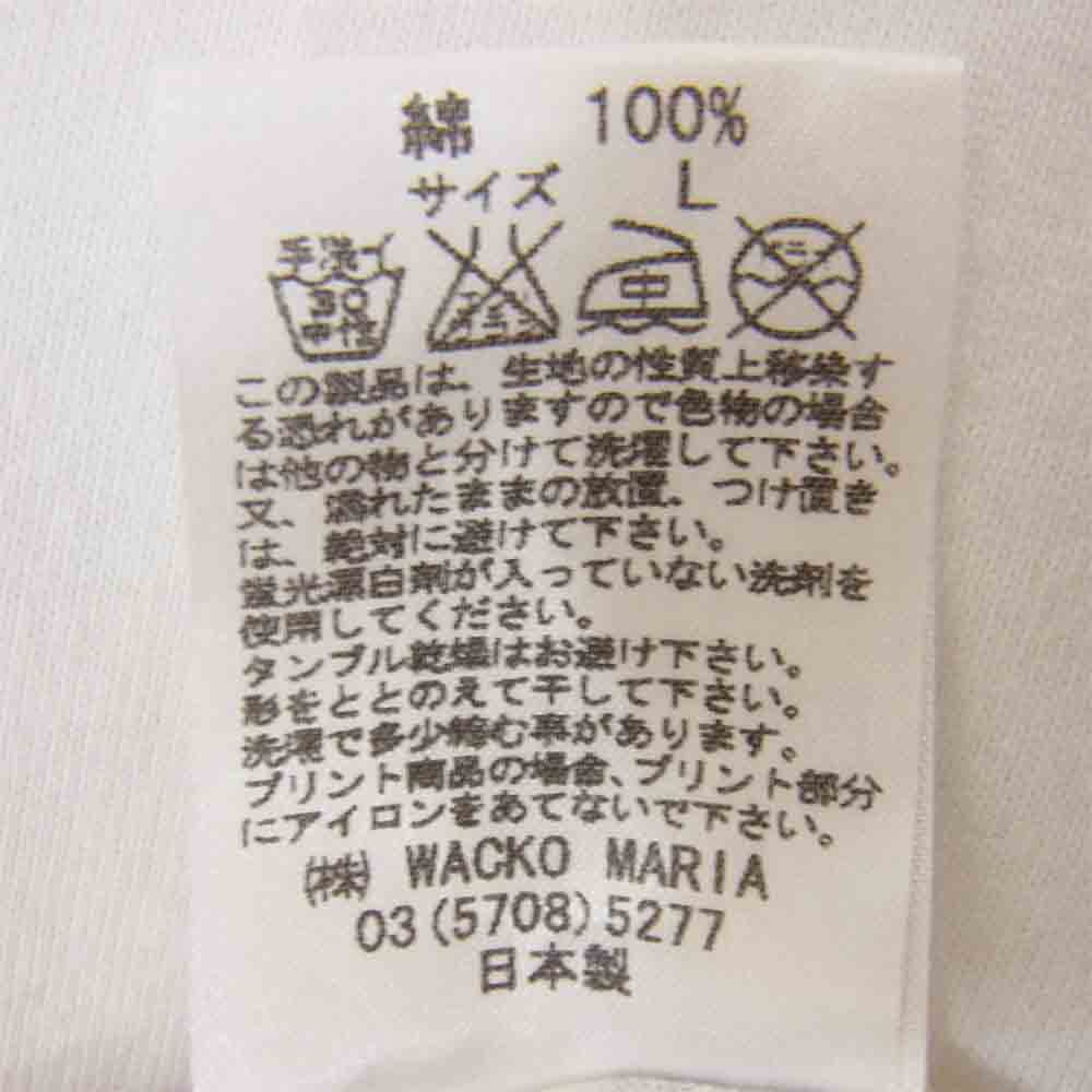 WACKO MARIA ワコマリア GUILTY PARTIES 半袖 ボーダー Tシャツ ホワイト系 L【中古】