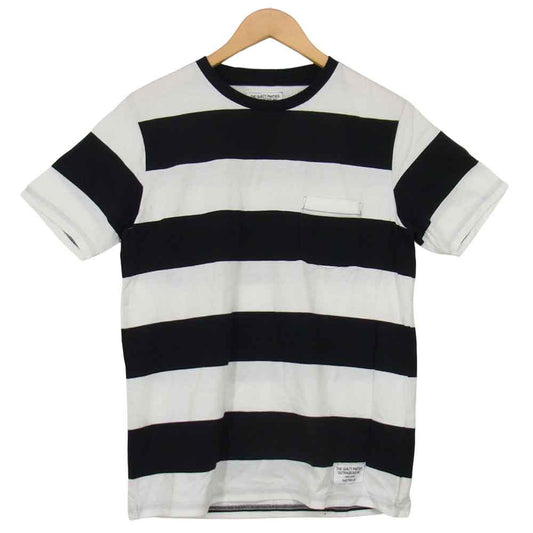 WACKO MARIA ワコマリア GUILTY PARTIES 半袖 ボーダー Tシャツ 黒×白 ブラック系 L【中古】