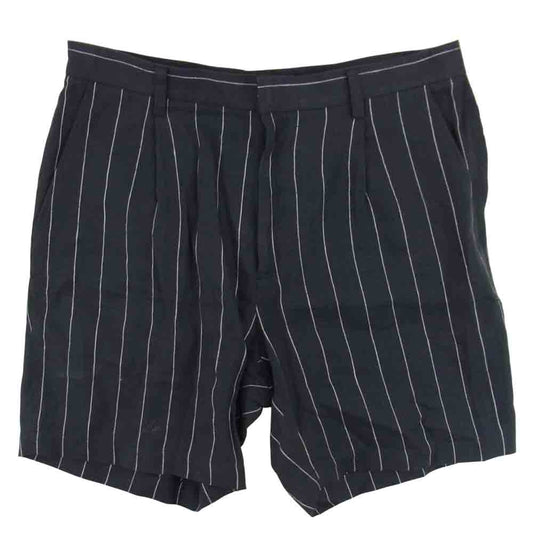 WACKO MARIA ワコマリア ストライプ パンツ ショーツ ブラック系 L【中古】