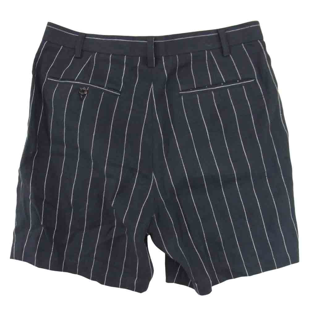 WACKO MARIA ワコマリア ストライプ パンツ ショーツ ブラック系 L【中古】
