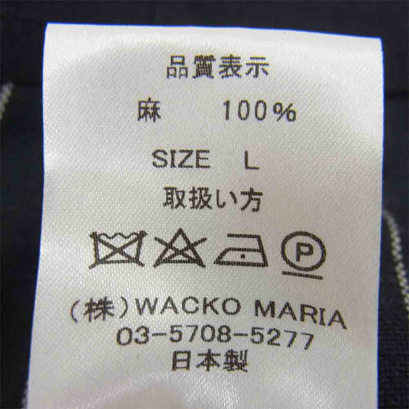 WACKO MARIA ワコマリア ストライプ パンツ ショーツ ブラック系 L【中古】
