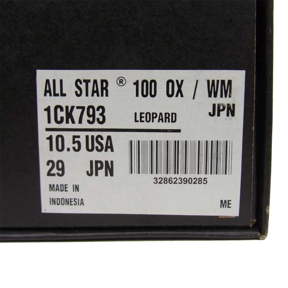 WACKO MARIA ワコマリア 1CK793 CONVERSE コンバース ALL STAR OX WM オールスター オックスフォード スニーカー レオパード レオパード柄 29cm【新古品】【未使用】【中古】