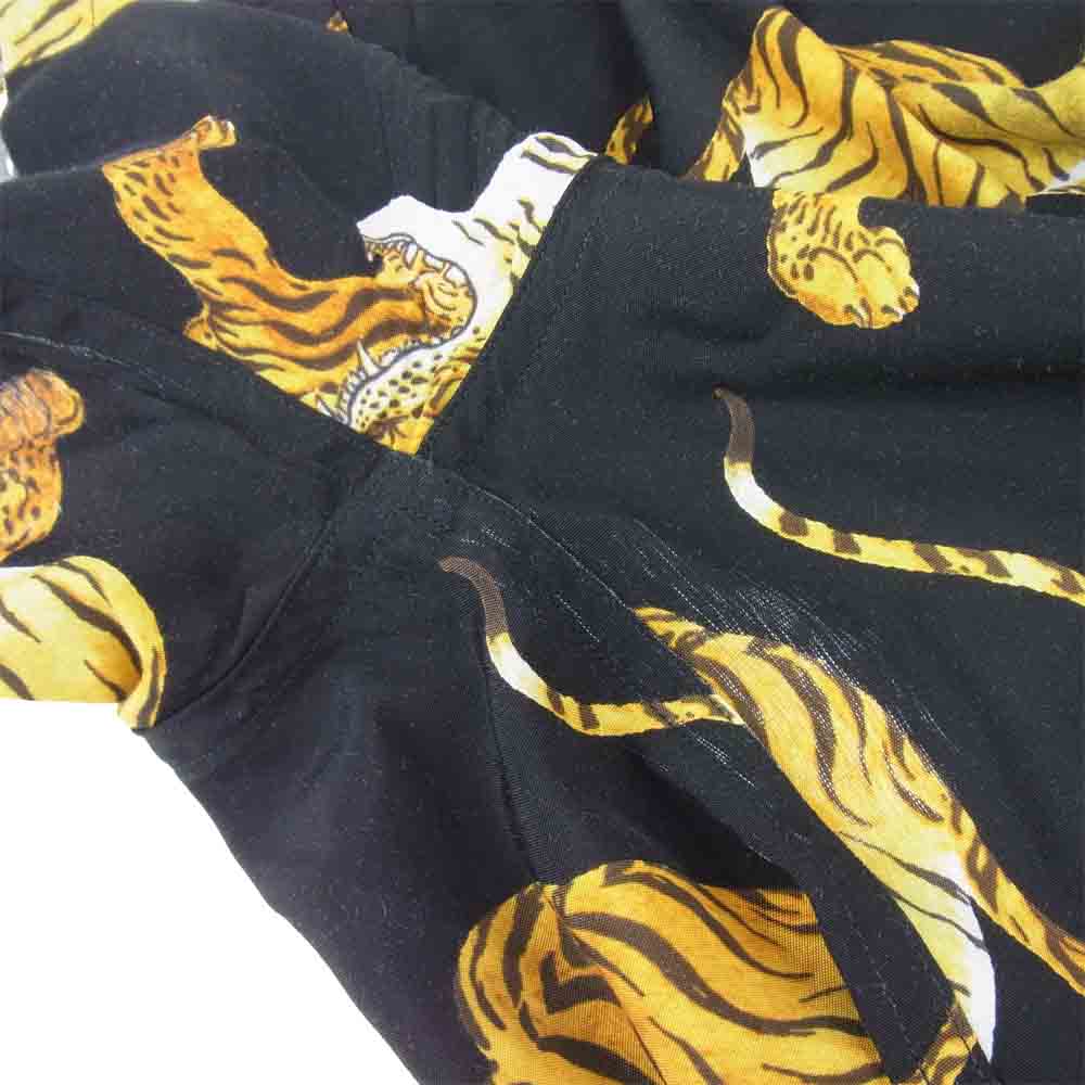 WACKO MARIA ワコマリア 20AW 20FWE-WMS-HI01 HAWAIIAN SHIRT S/S 虎柄 アロハシャツ ブラック系 L【中古】