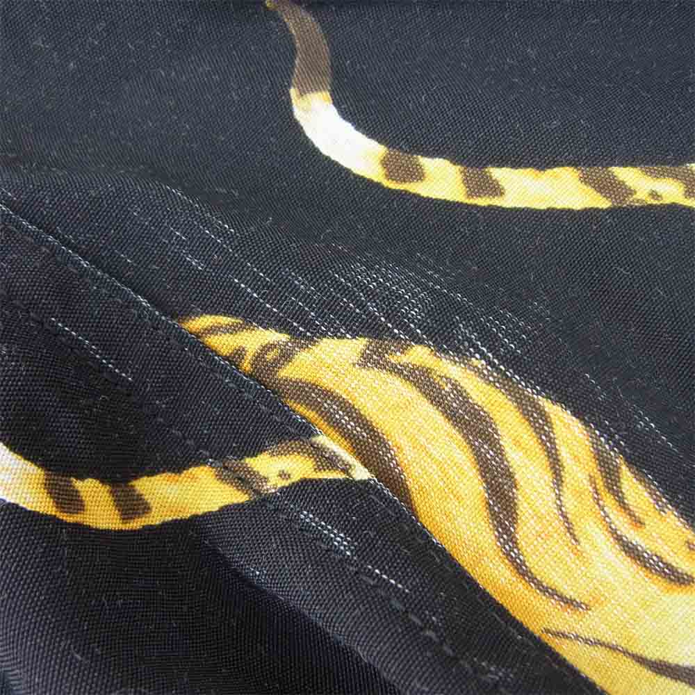 WACKO MARIA ワコマリア 20AW 20FWE-WMS-HI01 HAWAIIAN SHIRT S/S 虎柄 アロハシャツ ブラック系 L【中古】