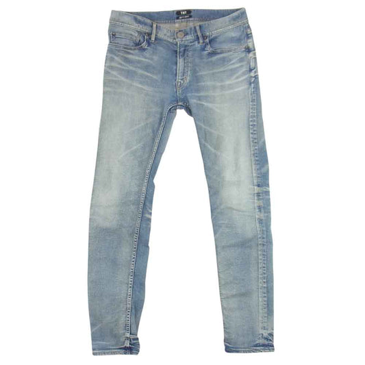 TMT ティーエムティー TPT-F1805 HYBRID-STRETCH VINTAGE FINISH DENIM 5P TAPERED テーパード デニム インディゴブルー系 M【中古】