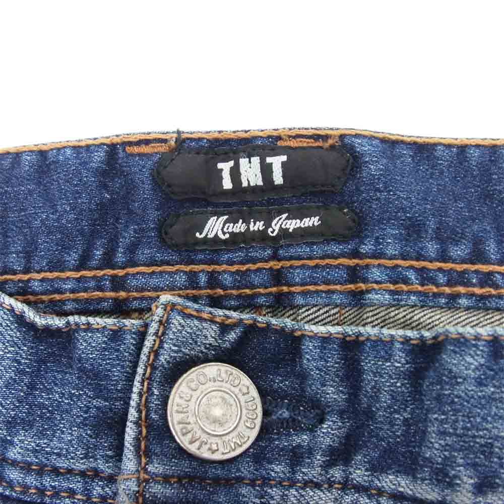 TMT ティーエムティー TPT-F2003 HYBRID STRETCH DENIM 5P FRONT POINT CROPPED TAPERED クロップド テーパード デニム インディゴブルー系 M【中古】