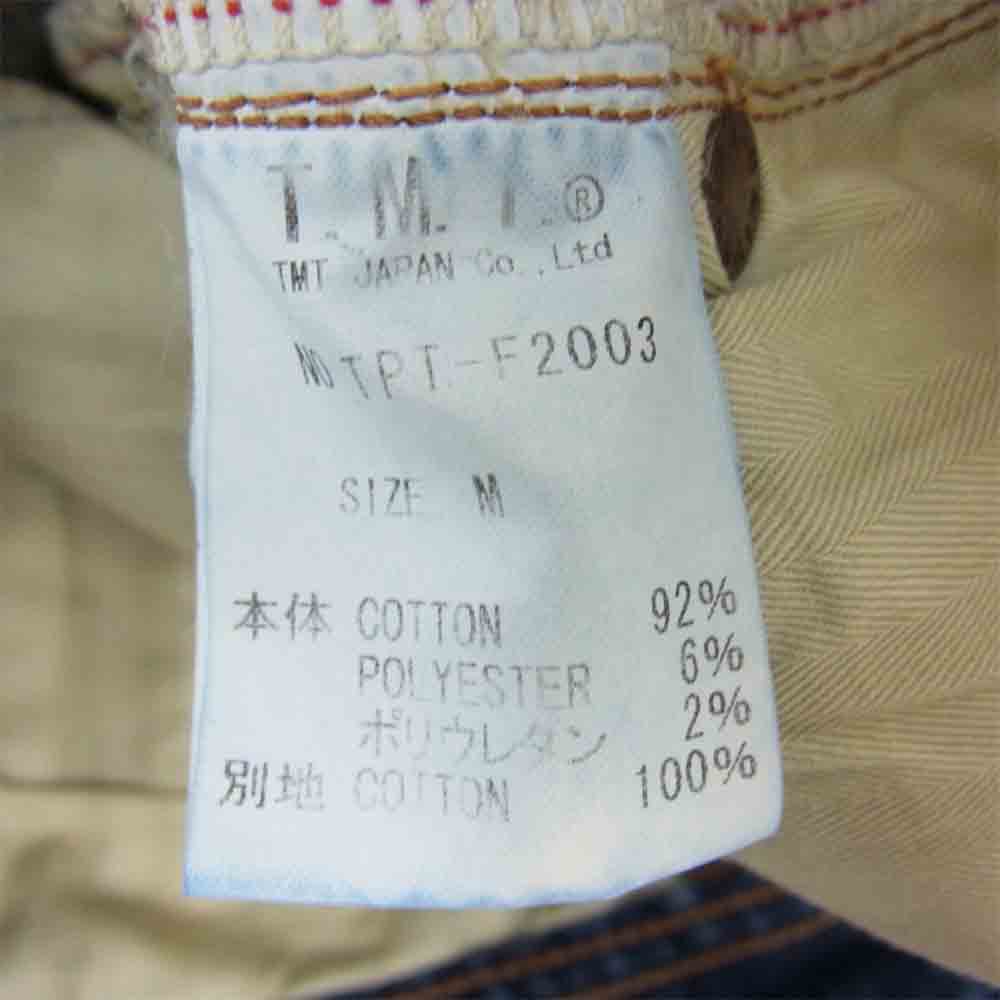 TMT ティーエムティー TPT-F2003 HYBRID STRETCH DENIM 5P FRONT POINT CROPPED TAPERED クロップド テーパード デニム インディゴブルー系 M【中古】