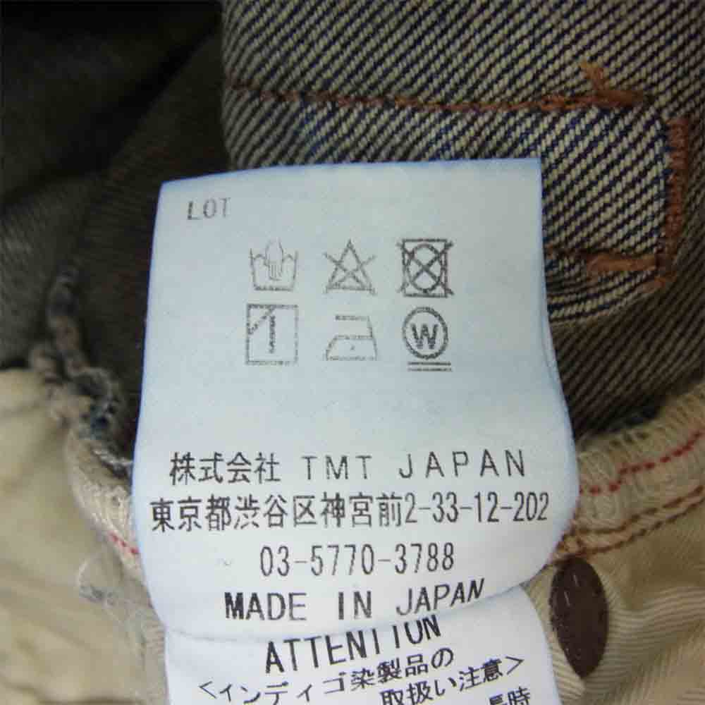 TMT ティーエムティー TPT-F2003 HYBRID STRETCH DENIM 5P FRONT POINT CROPPED TAPERED クロップド テーパード デニム インディゴブルー系 M【中古】
