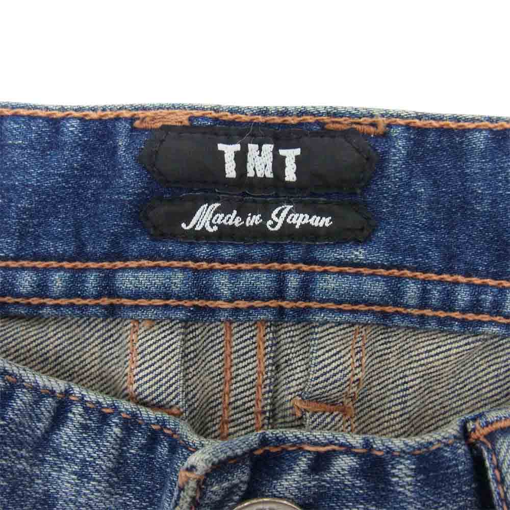 TMT ティーエムティー TPT-F1805 HYBRID-STRETCH VINTAGE FINISH DENIM 5P TAPERED テーパード デニム インディゴブルー系 M【中古】