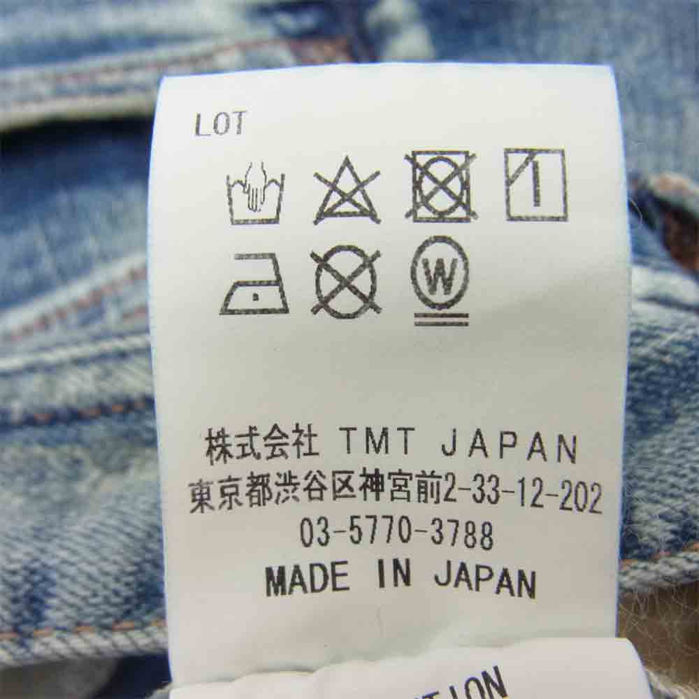 TMT ティーエムティー TPT-F1805 HYBRID-STRETCH VINTAGE FINISH DENIM 5P TAPERED テーパード デニム インディゴブルー系 M【中古】