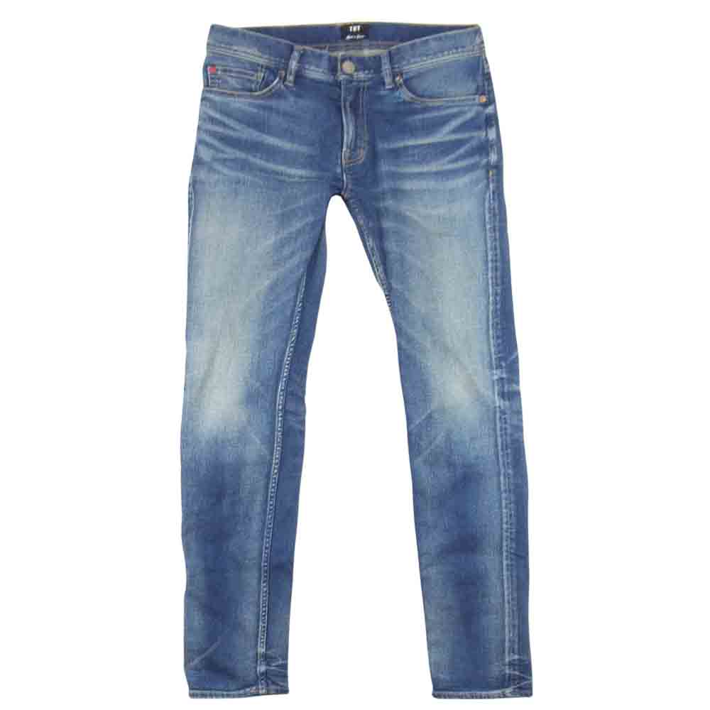 TMT ティーエムティー TPT-F1805 HYBRID-STRETCH VINTAGE FINISH DENIM 5P TAPERED テーパード デニム インディゴブルー系 M【中古】