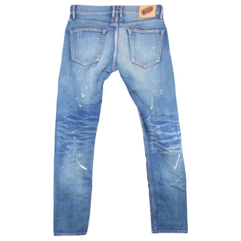 TMT ティーエムティー TPT-F1902 SWEATLIKE-STRETCH PAINT CRASH DENIM 5P TAPERED スウェット デニム インディゴブルー系 M【中古】